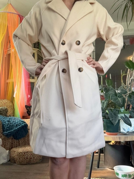 Jackets & Blazers - WOMENS LIGHT APRICOT WINTER PEA COAT